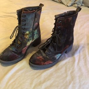 Steve Madden (Madden Girl) Velvet Combat Boots